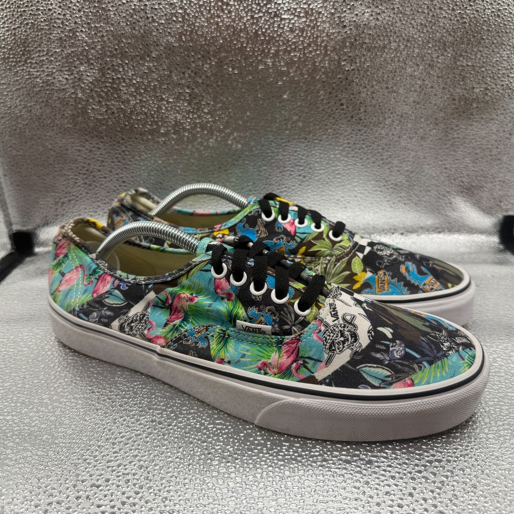 Size 11.5 Vans Authentic Mash Up Multi Floral Tropical Animal Print Mens Shoes